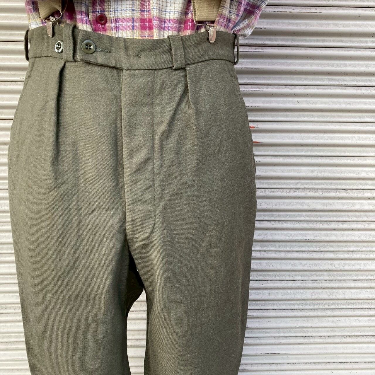 70s Bergium Army ベルギー軍 ウールパンツ スラックス W80cm M