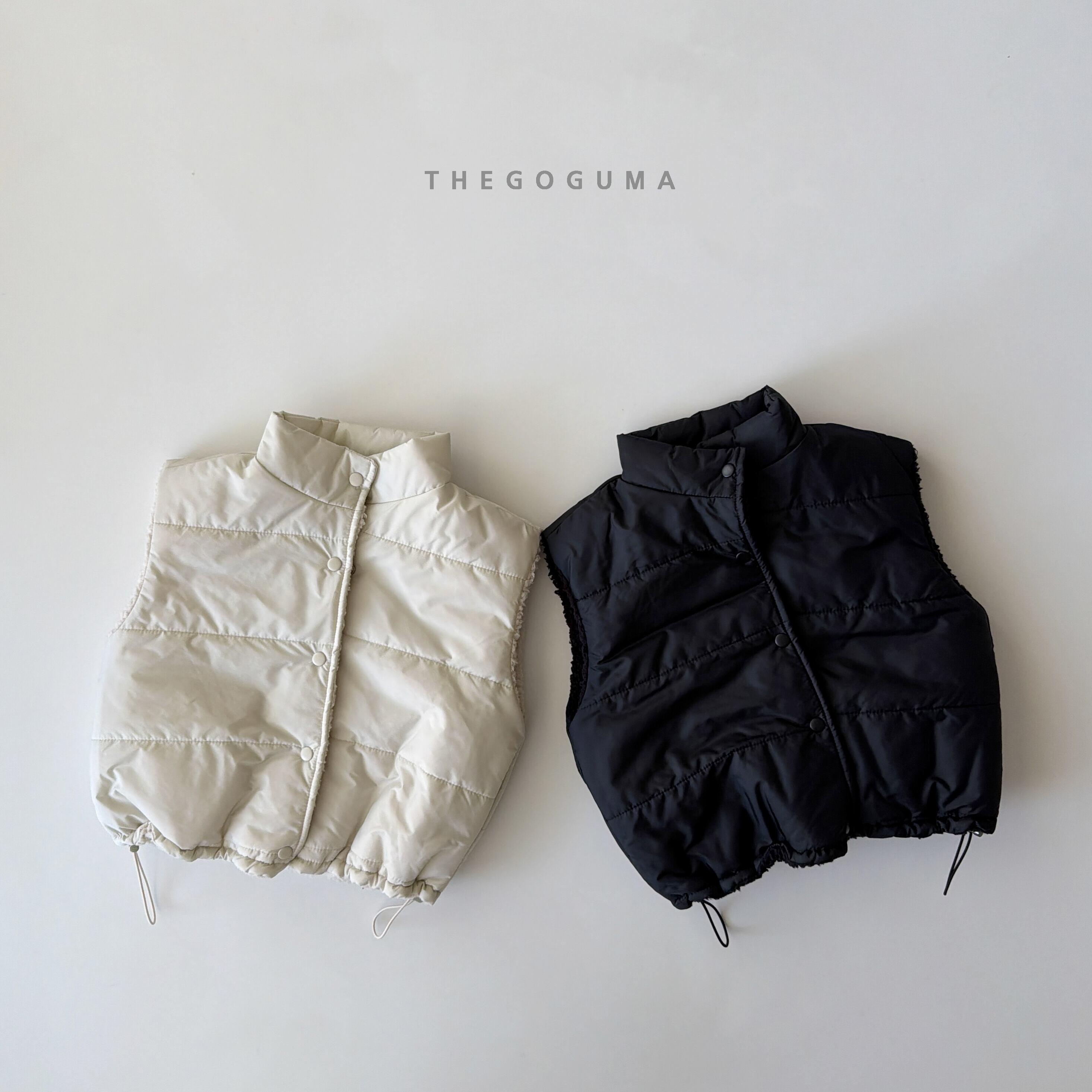 sherpa padded vest【the goguma】※11月下旬〜12月上旬発送予定