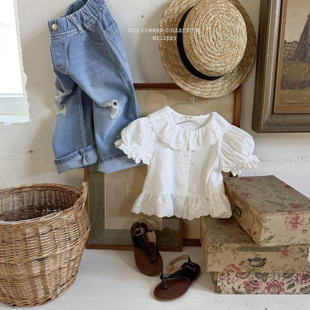 [予約][送料無料]≪MELIKEY≫Natural Puff Blouse 38
