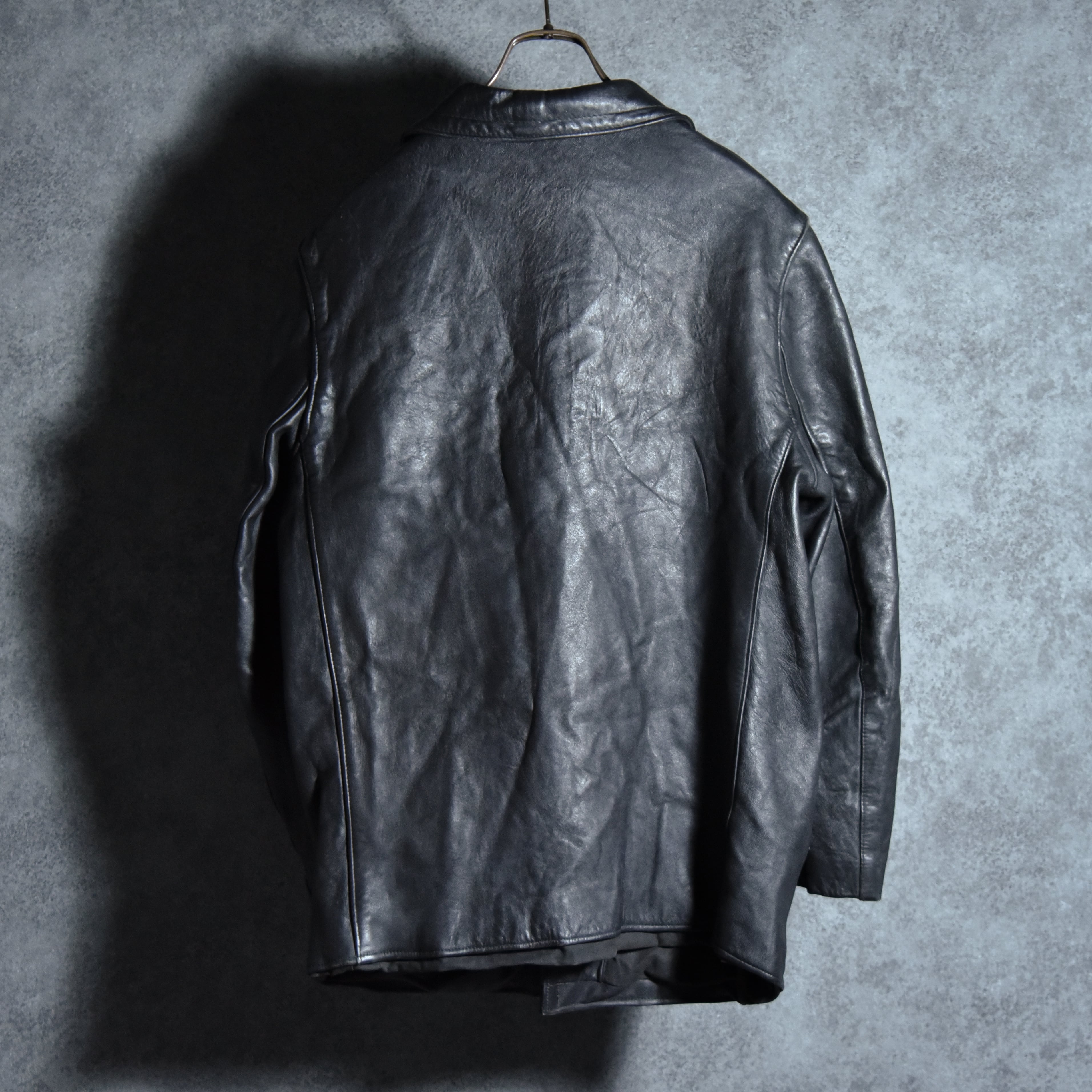 50-60s French Army Leather Fireman Jacket フランス軍 レザー