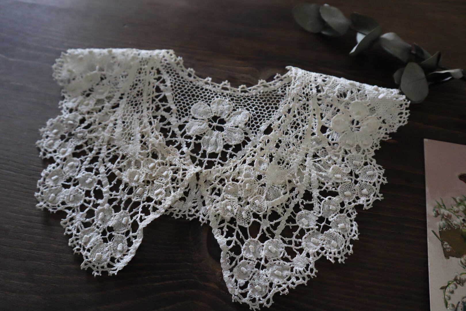 France製 アンティーク襟レース B988 生成り | vmt antique