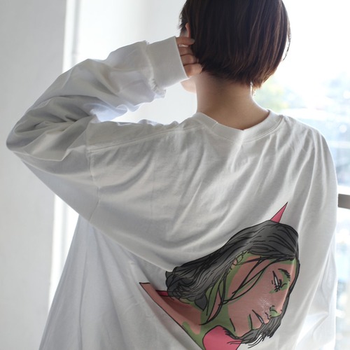 antenna ロングスリーブ Tシャツ　ホワイト　XLサイズ