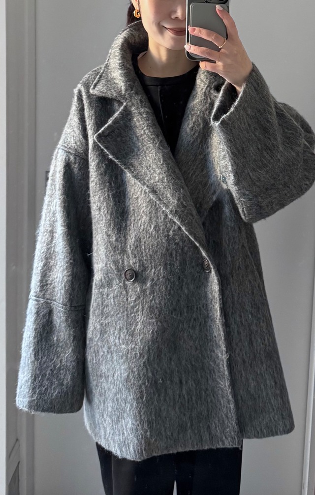 2wayシャギーミドルコート　全3色