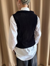 black velour sleeveless tops-5029-10