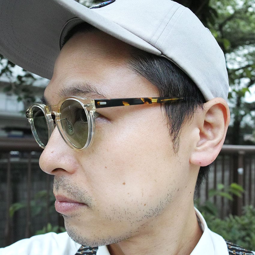 OLIVER PEOPLES / GREGORY PECK-F - OV5186F - フルフィッティング / 1485 BUFF - Green  Wash lenses クリア/べっこう柄-ライトグリーンレンズ　ボストンフレーム　グレゴリーペック