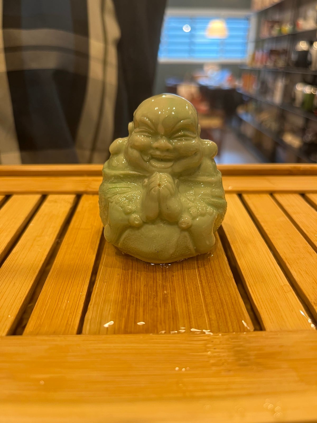 『如意吉祥』茶寵置物精品養茶游戯緑泥机工芸品置物8x 茶玩 如意仏 | 台湾茶藝館 台湾茶カフェ 狐月庵
