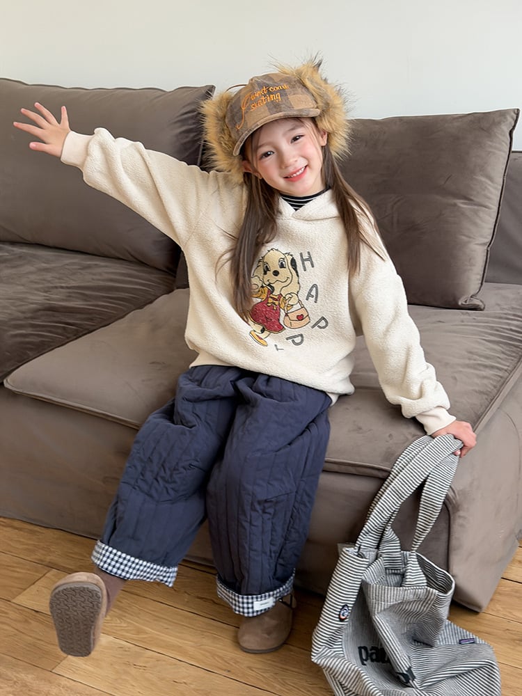 もこもこイラストパーカー