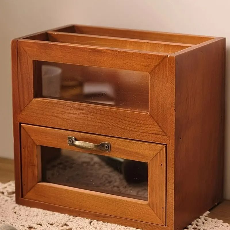 収納ボックス ヴィンテージ調 小物収納 デスクトップオーガナイザー