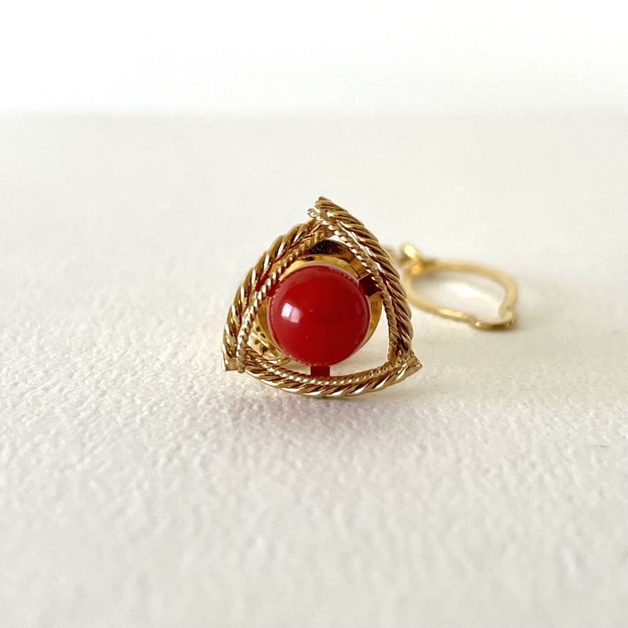 血赤珊瑚の牙型ペンダントトップ SV pd-37 | ワールドコーラル