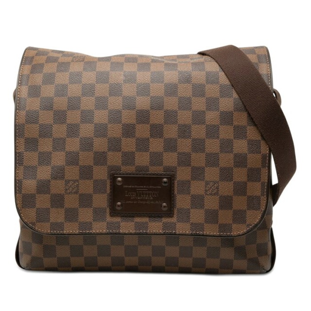 ルイ ヴィトン ダミエ ブルックリンMM 斜め掛け ショルダーバッグ N51211 ブラウン PVC レザー レディース LOUIS VUITTON 【中古】