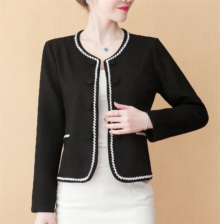 INSスタイル 新品 スエード 短いスタイル ラウンドネック コート カラーマッチング 洗練された