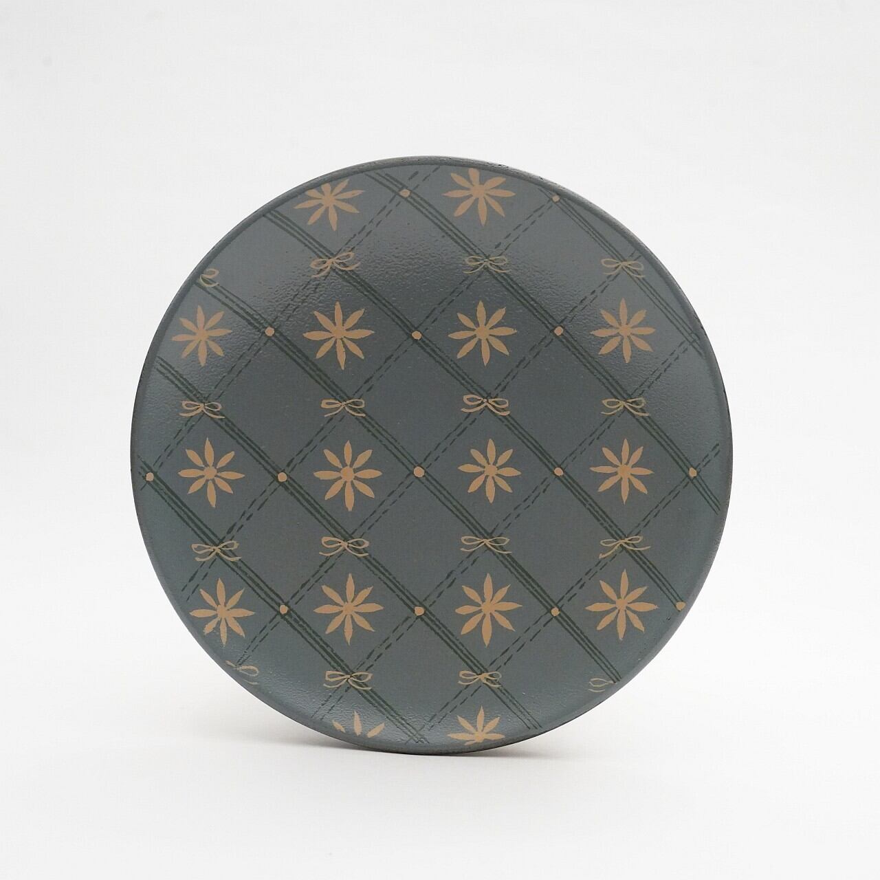 【寺嶋志乃】チェックリボン花小皿