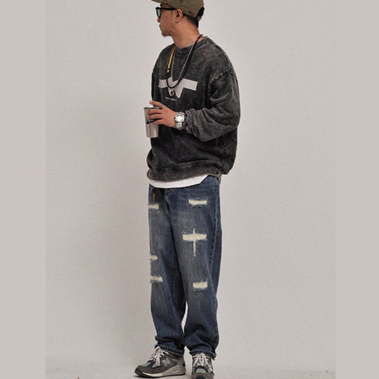 クラッシュリペア・デニムパンツ N3571 - 12