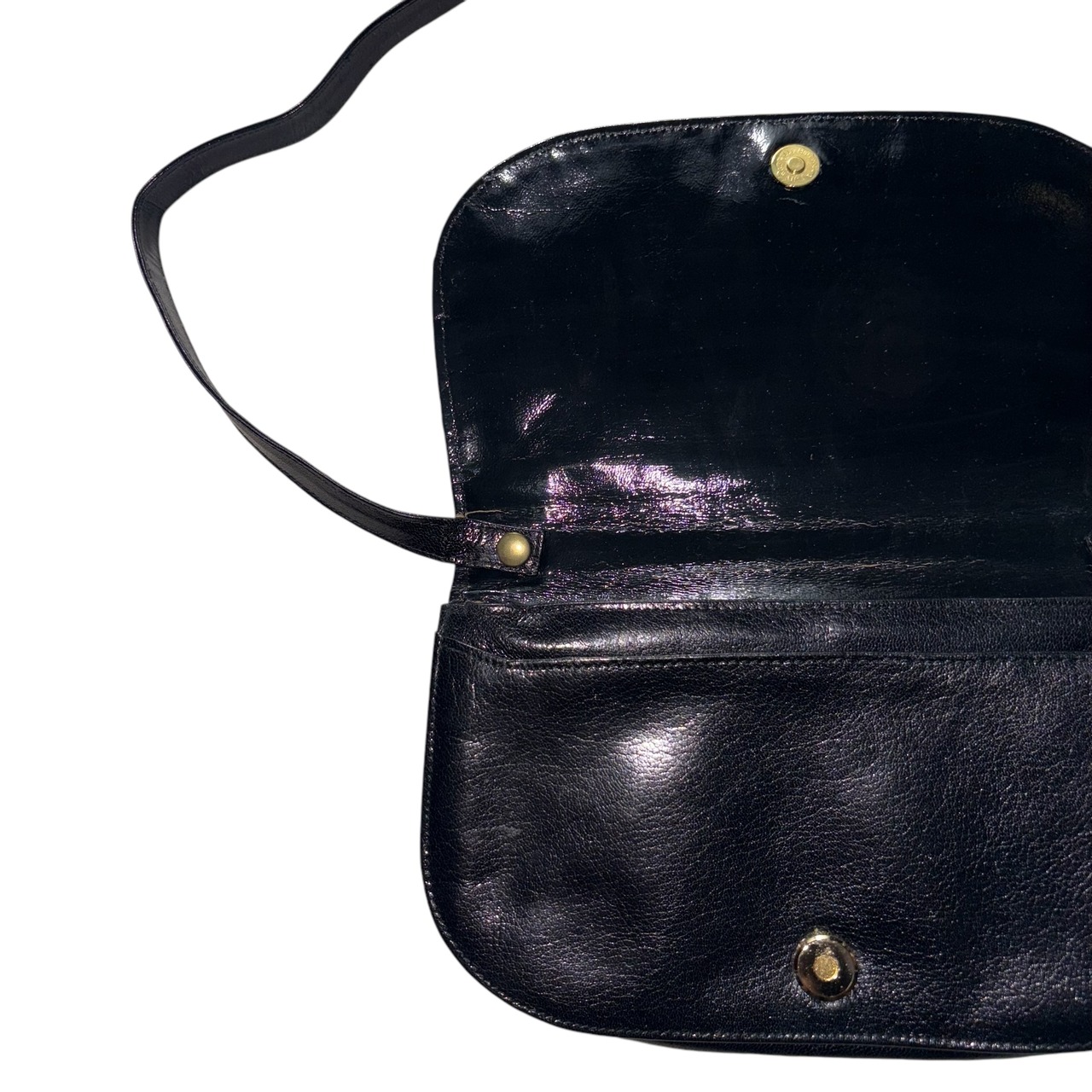 vintage FENDI black leather bag