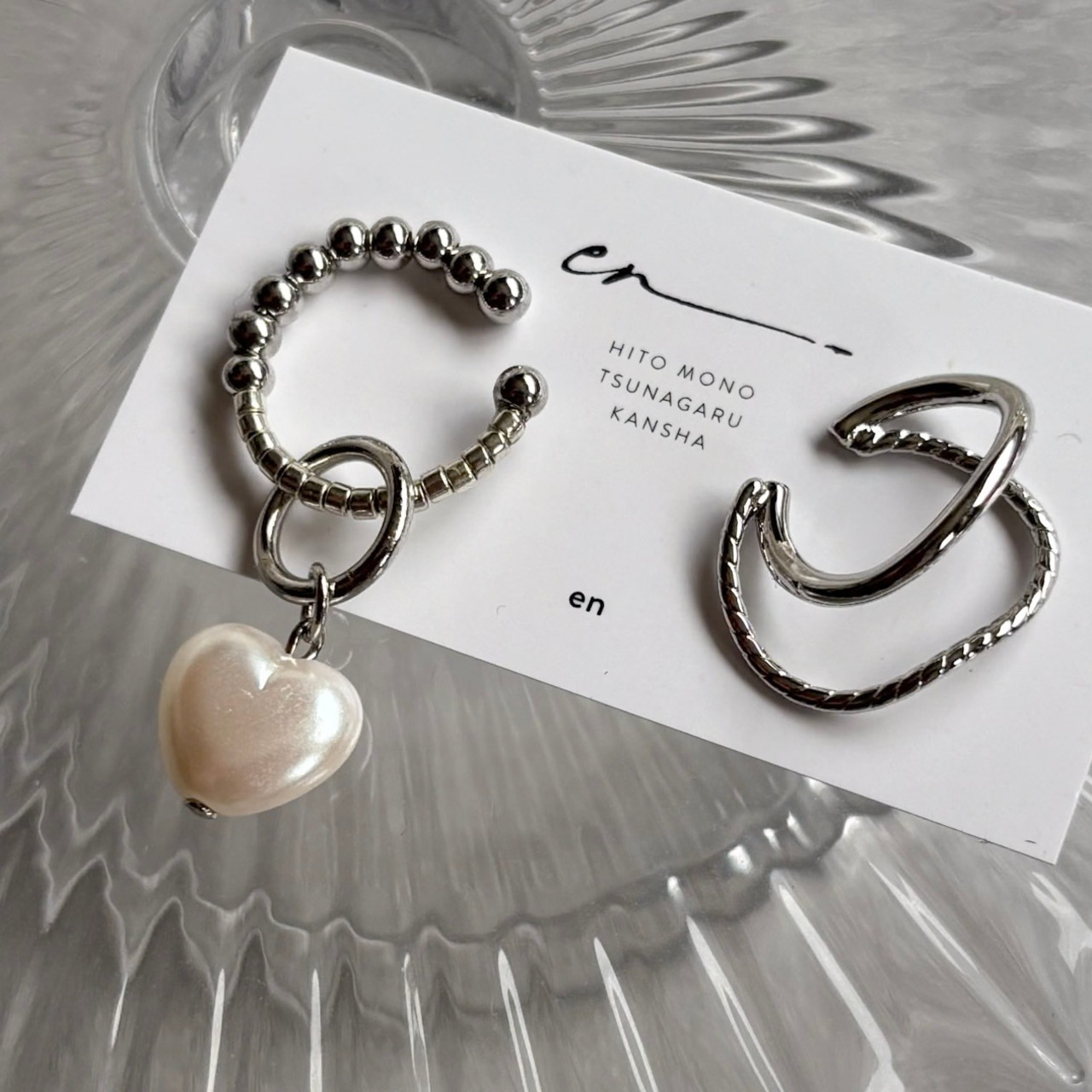 大人可愛いヴィンテージハートイヤーカフセット｜着せ替えカフ