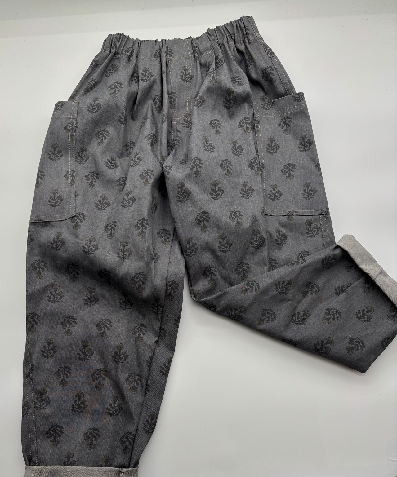 TC382◆2m◆L◆製作事例あり◆綿100%6オンスデニム生地◆マレファブ◆水玉模様