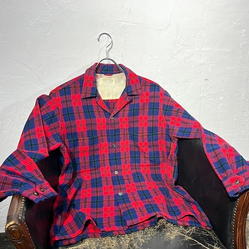 60s Country and Casual Wool Open Collar Shirt