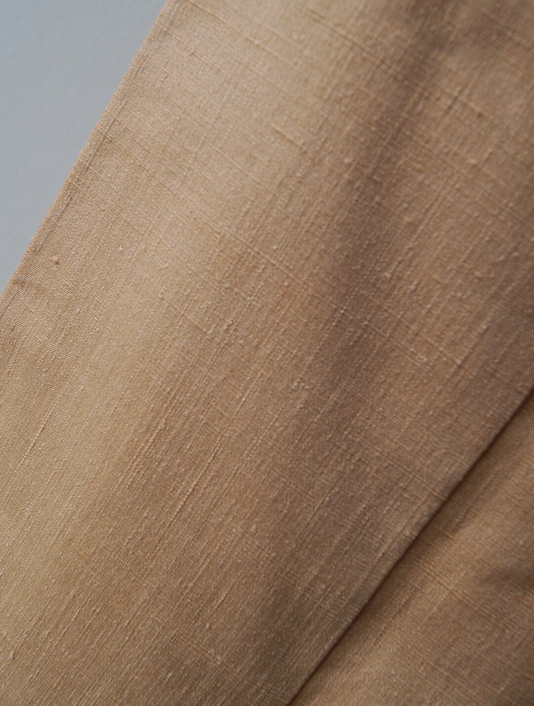 【袷】紅鬱金色 無地紬