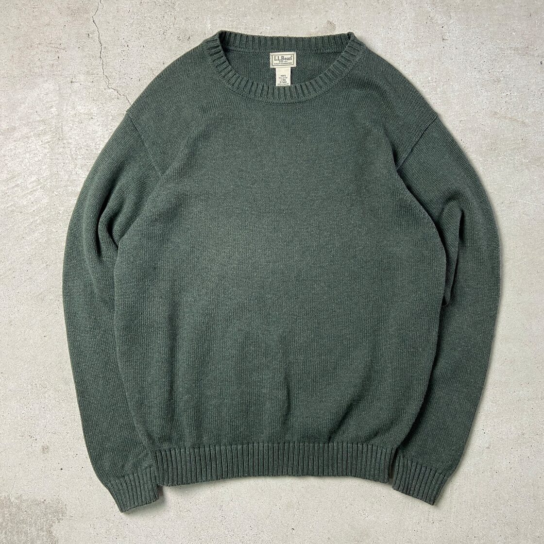 L.L.Bean エルエルビーン コットンニットセーター メンズL 古着 
