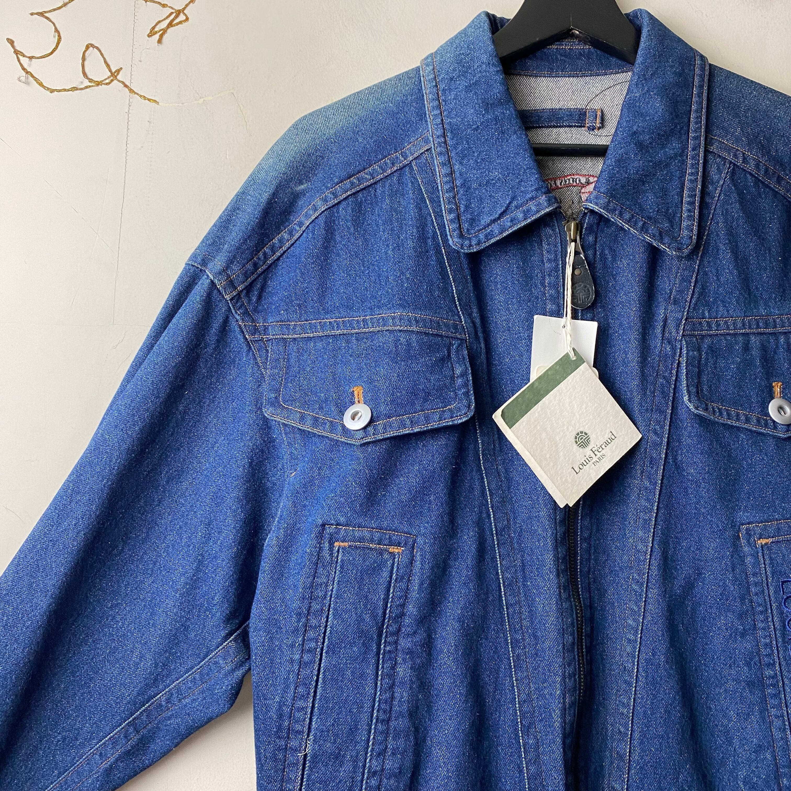old LOUIS FERAUD logo embroidery denim blouson | NOIR ONLINE