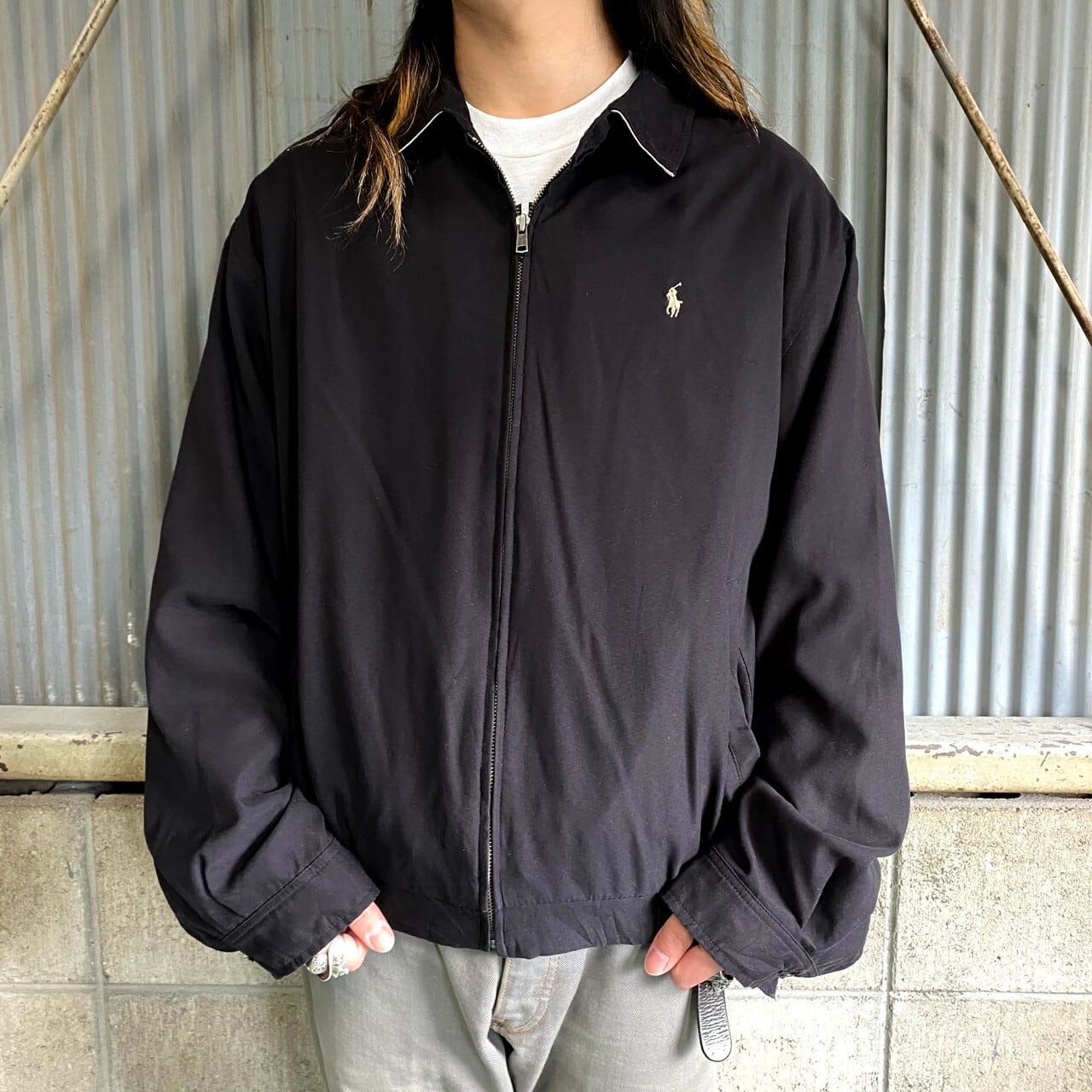 ポロバイラルフローレン スイングトップ メンズXL相当 古着 チェック