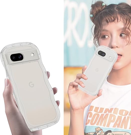 HILEGENER Google Pixel 8A かわいい ケース うねうね 耐衝撃 グーグル