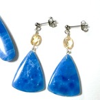 一点物！ブルージェード　大ぶりピアス・差し色に