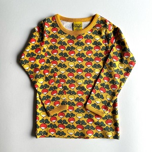 DUNS AOP L/S Tee Multi Radish【92-116cm】Yellow Cream
