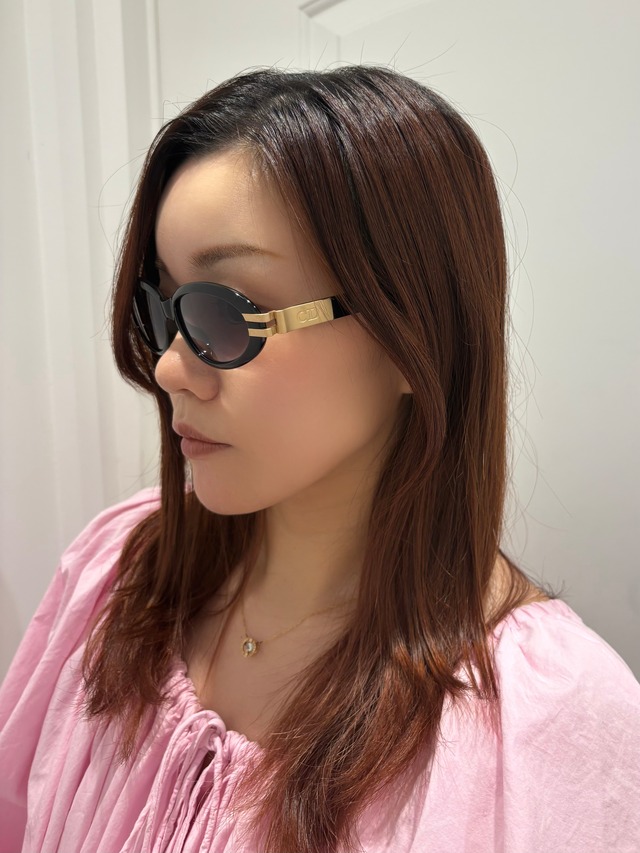 Christian Dior / vintage gold logo sunglasses.