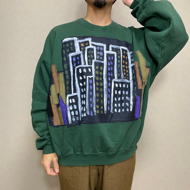 【City light】remake sweatshirt XXL