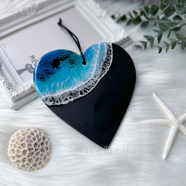 海色オーナメント＊チョークで繰り返し描ける＊オーシャンアート＊海レジン