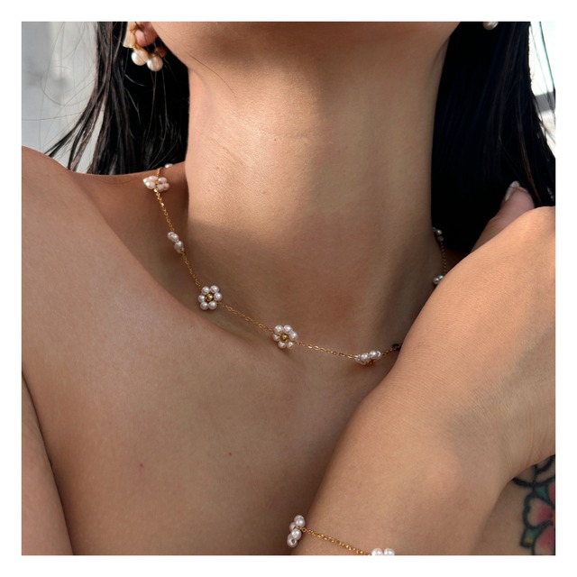 316L Flower Chain Necklace