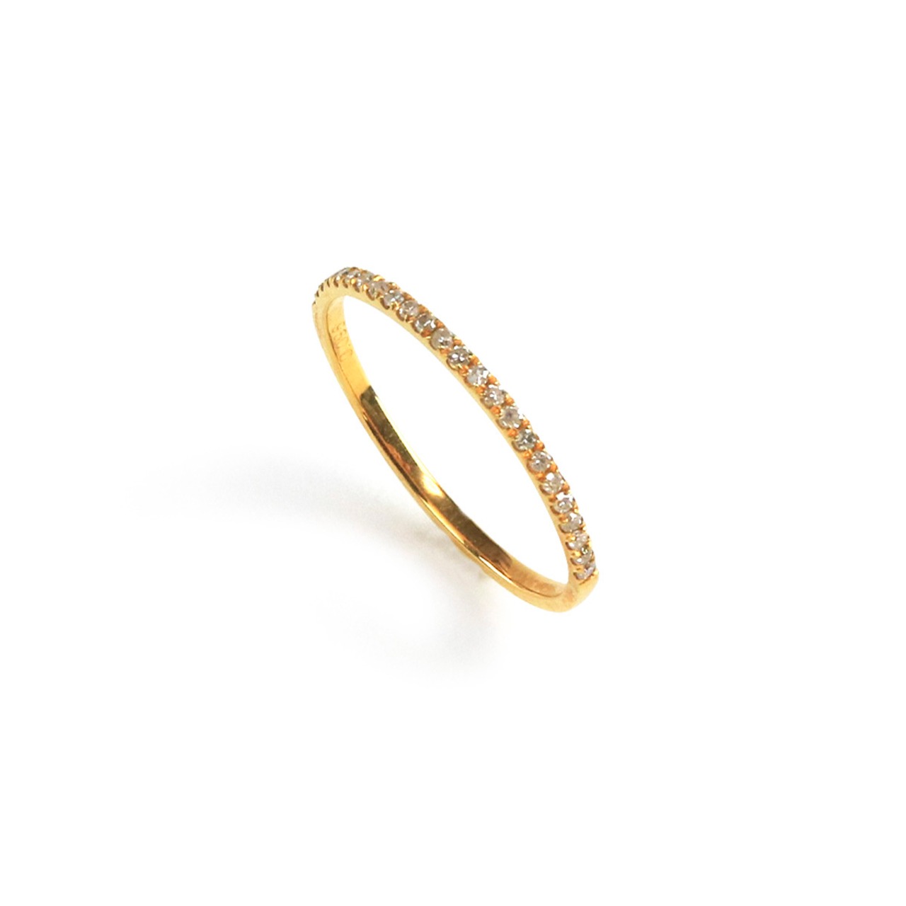 【16号】ダイヤモンドリング K18YG メレダイヤ ハーフエタニティーリング  jd_rg2026