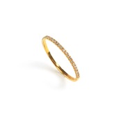 【16号】ダイヤモンドリング K18YG メレダイヤ ハーフエタニティーリング  jd_rg2026