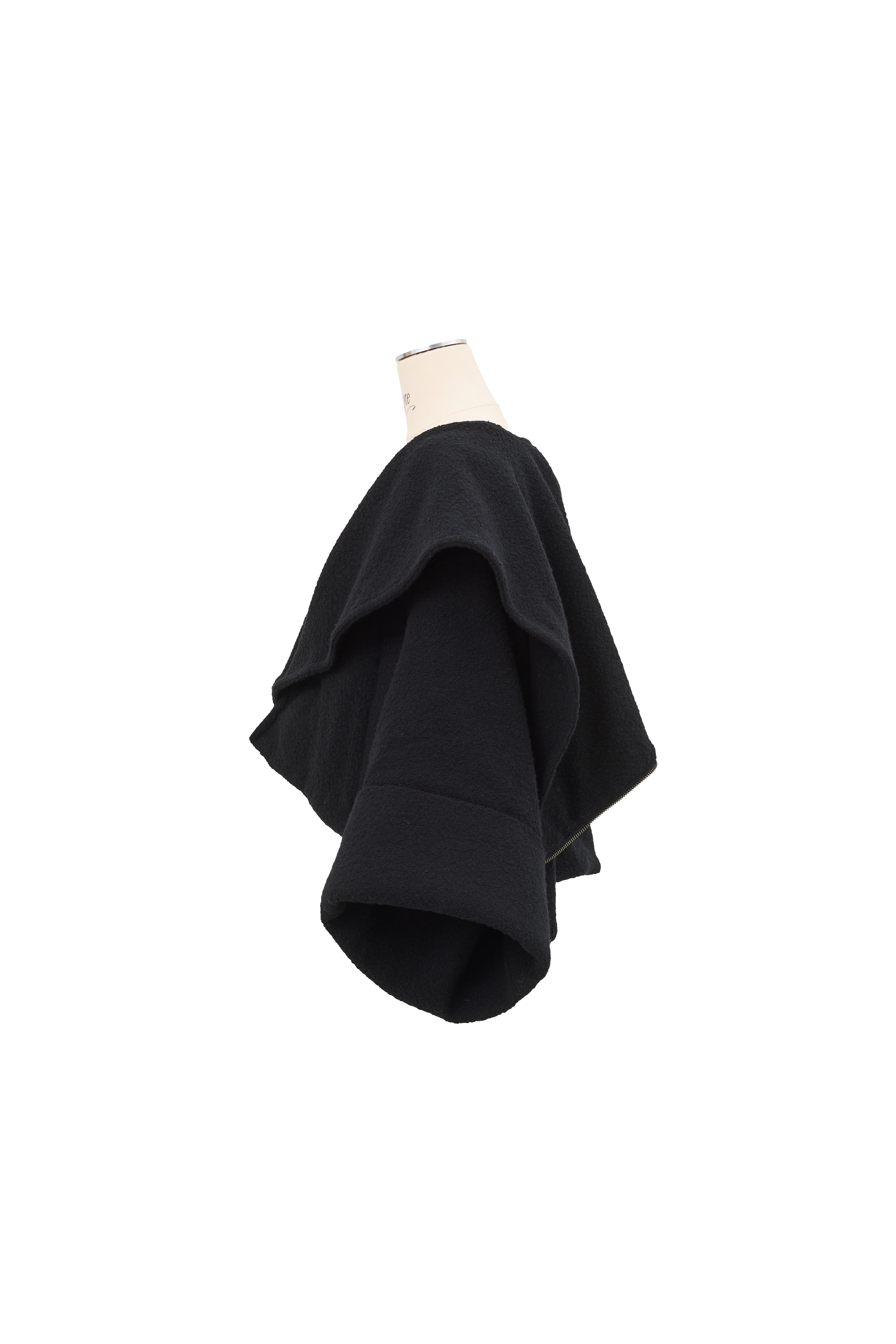 ビックカラーショートコート Josette ブラック | Cygne 