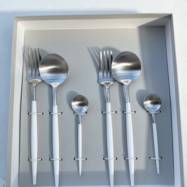 cutipol クチポール】ディナーセット2 GOA ホワイトシルバー 正規品