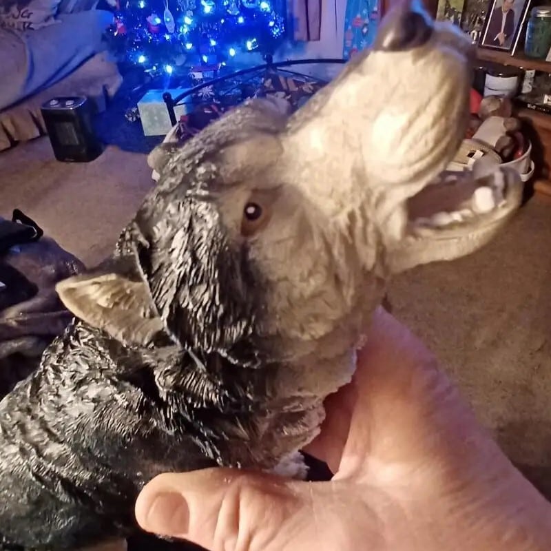 オブジェ オオカミ リアル 樹脂製 おしゃれ インテリア 狼 置物