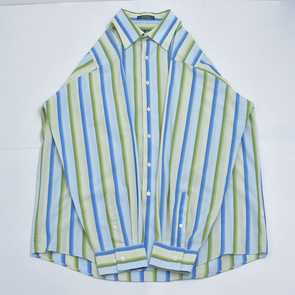 50s VAN HEUSEN 長袖シャツ ピンストライプ ビンテージ マチ付き