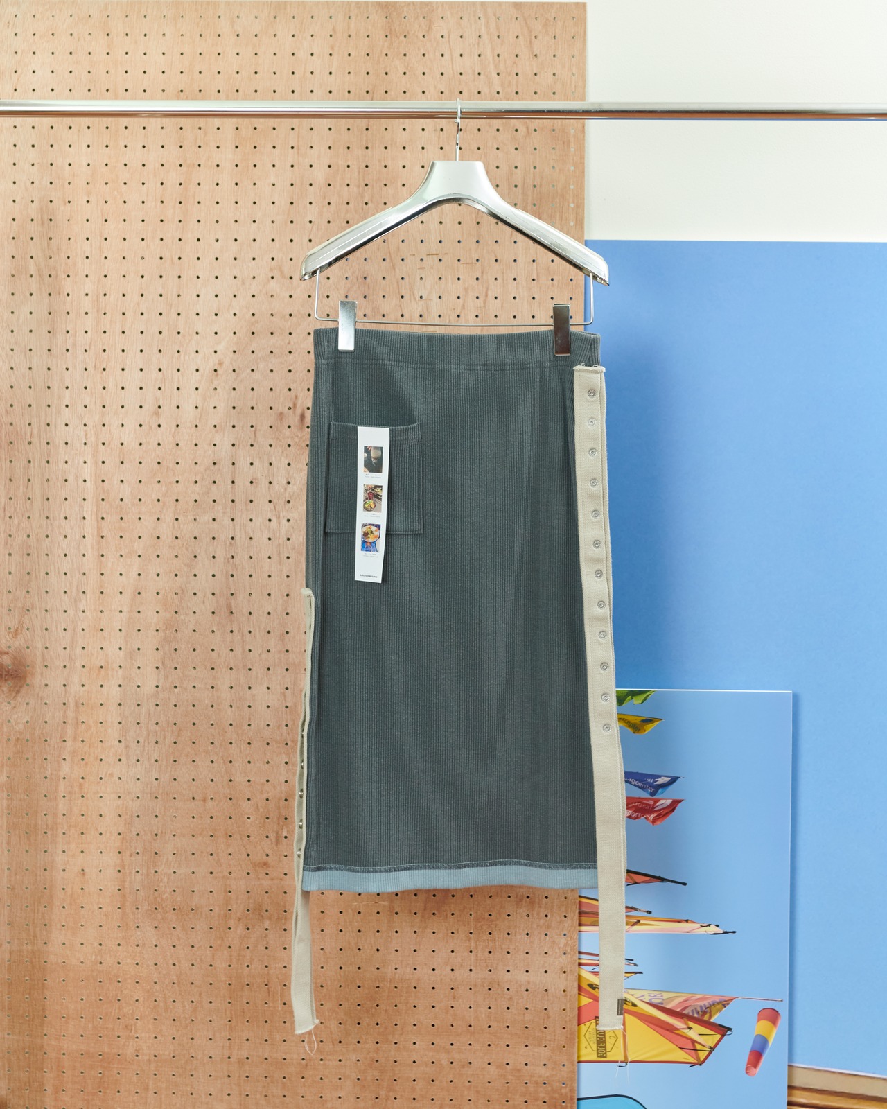 kotoha yokozawa - Click Dot Skirt :Cacao|クリックドット/製品染めリブ+ヘビー綿テープ