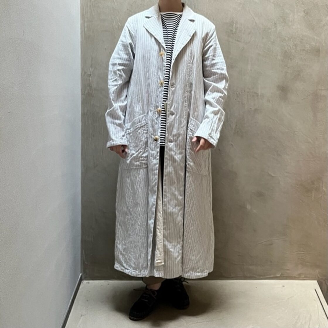 YAECA / ヤエカ WRITE アトリエ コート ATELIER COAT KUSAKI NAVY-ST 