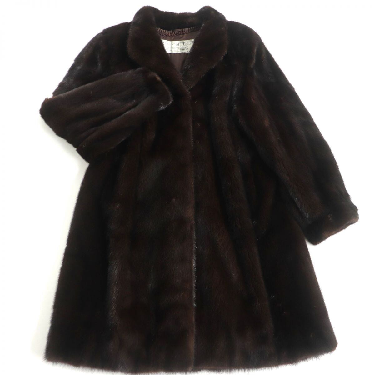毛並み極美品☆SAGA MINK サガミンク 房付き 本毛皮ショール ブラウン 毛質