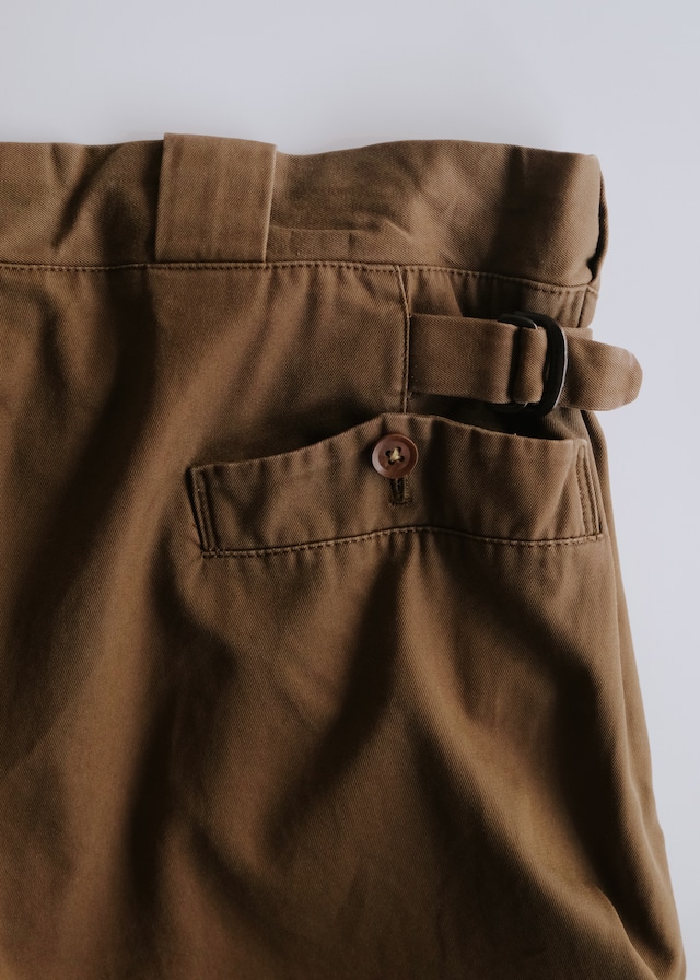 90's Y's for men 2 tuck side cinch cotton trousers