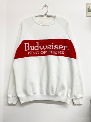 80sUSA Budweiser Crewneck Knit Sweater/L