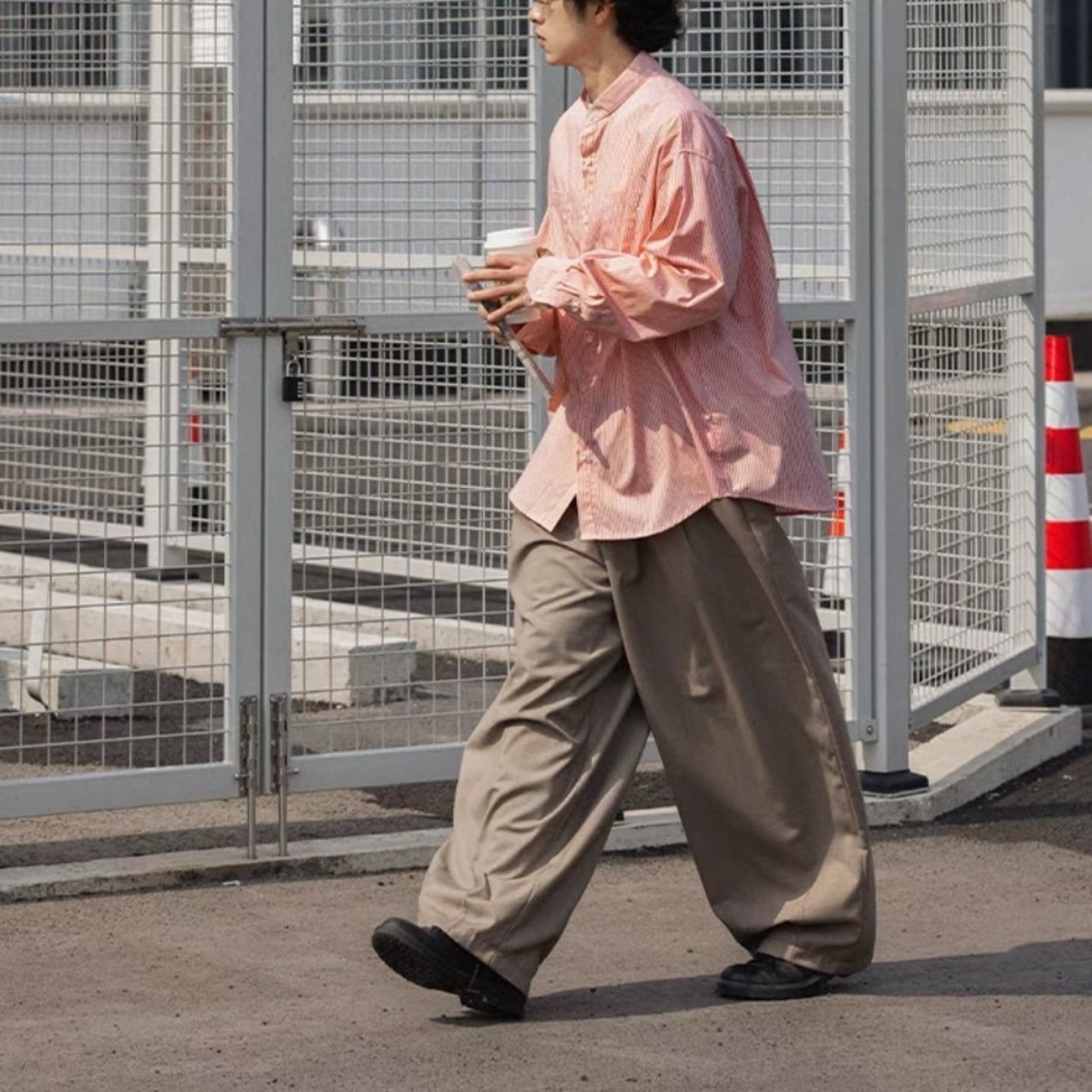 Cotton band collar shirt 0468 - 12