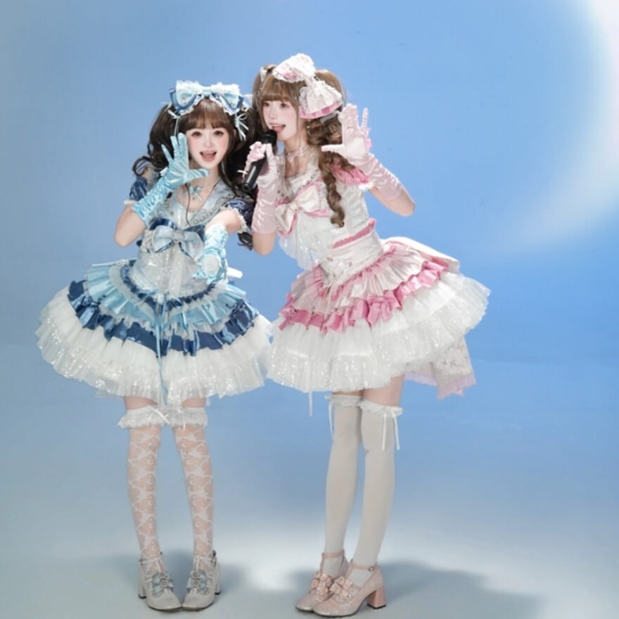 ロリータファッション ゆめかわいい アイドル風フリルセットアップ