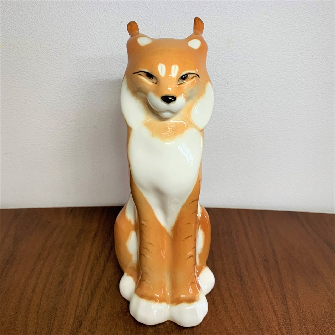 ビンテージ ロモノーソフ 陶器製 オオヤマネコのオブジェ / Lomonosov vintage Lynx figurine