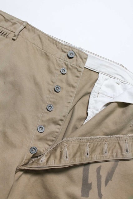 BOW WOW PW 41 KHAKI TROUSERS AGED | BASE LINE