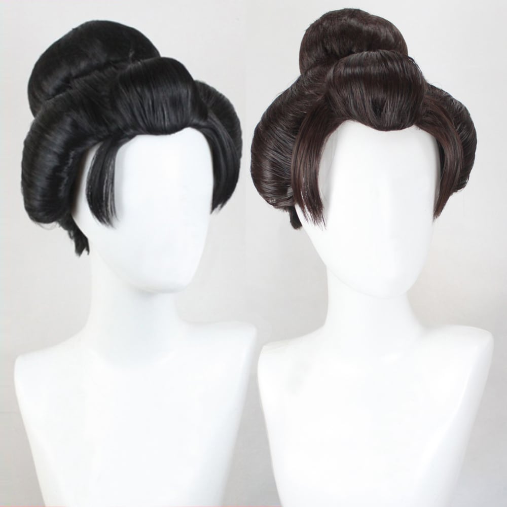 コスプレ耐熱ウィッグ オーダー キャラクター造形ウィッグ ブラック or