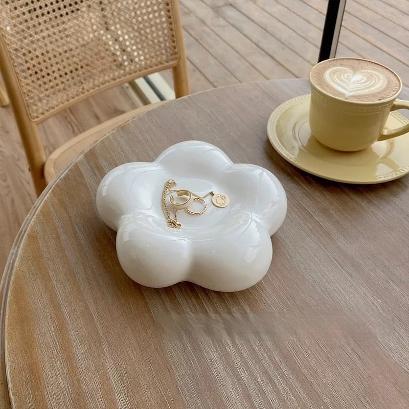 もこもこ フラワー お花型 ディッシュプレート お皿 アクセサリー