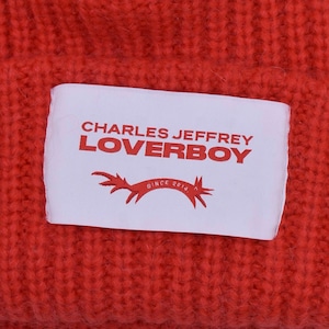 【CHARLES JEFFREY】ARTISANAL SUPERSIZED FOX BEANIE